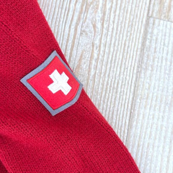 Alpine Swiss Club Switzerland Merino Wool Zip‎ Front Sweater | Red XL - Picture 6 of 10